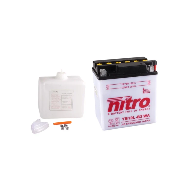 Battery Nitro YB10L -2 GILERA RUNNER 125 - 180cc 2 traits