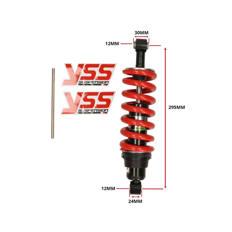 Amortisseur YSS hybride mono rouge 290 mm derbi senda