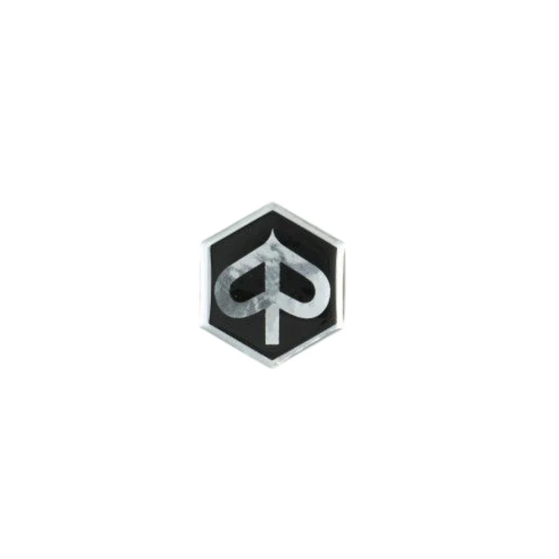 Logo autocollant 3D Black / Chrome Piaggio Zip