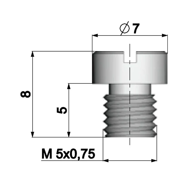 Chiclé de carburador 5mm Dellorto