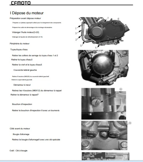 Manuel d'atelier CFMoto 500 2009 français