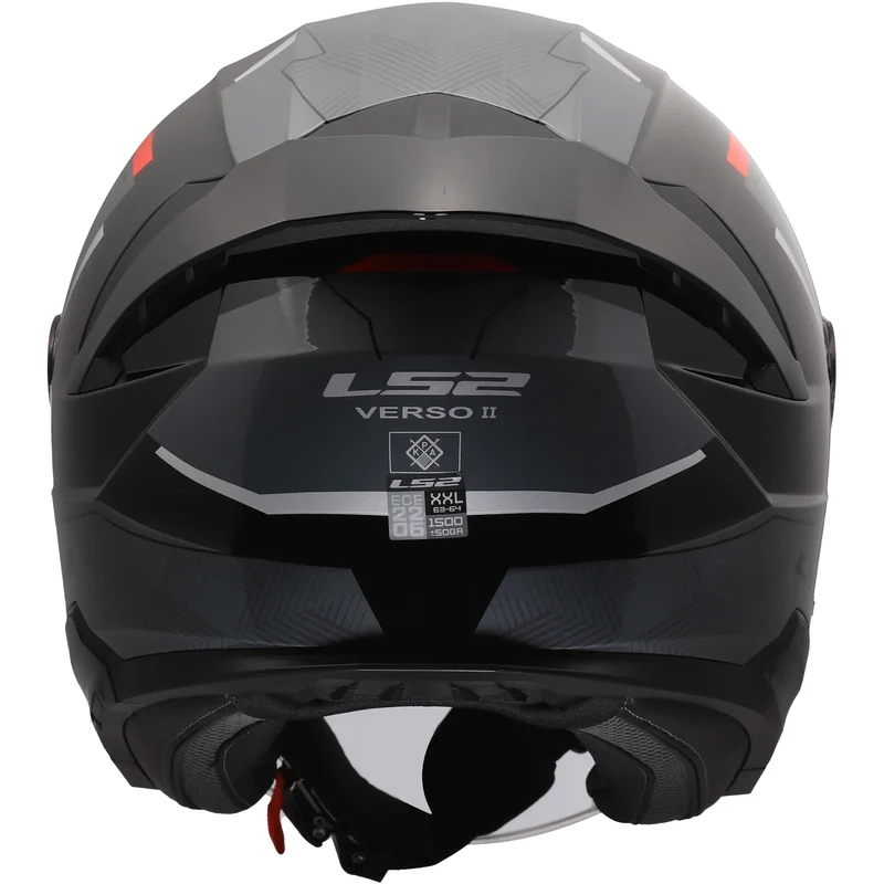 Casco LS2 OF618 Verso II Air - Negro/Rojo Brillo