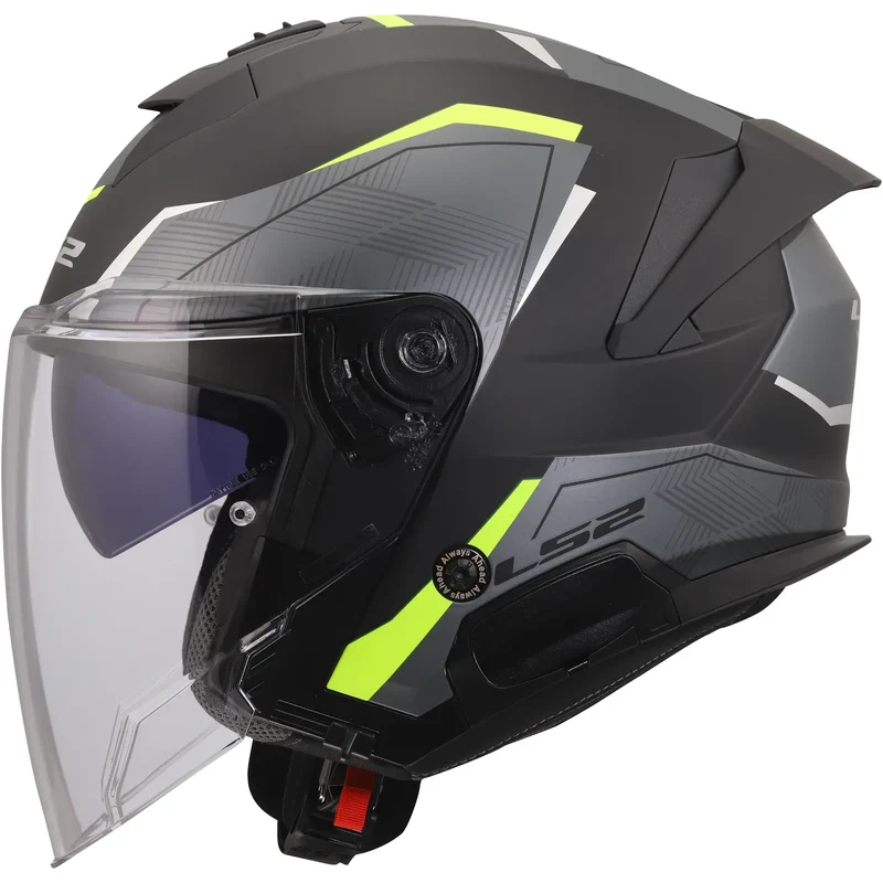 Casco LS2 OF618 Verso II Air - Negro/Amarillo Mate