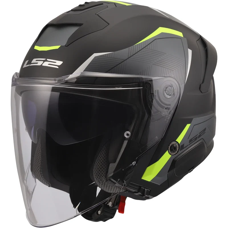 Casco LS2 OF618 Verso II Air - Negro/Amarillo Mate