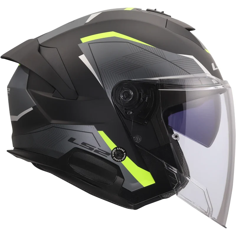 Casco LS2 OF618 Verso II Air - Negro/Amarillo Mate
