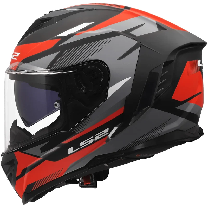 Casco LS2 FF818 Storm III Komai - Negro/Rojo Mate