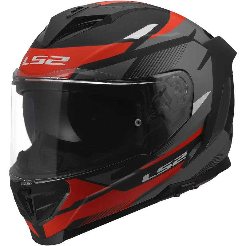 Casco LS2 FF818 Storm III Komai - Negro/Rojo Mate