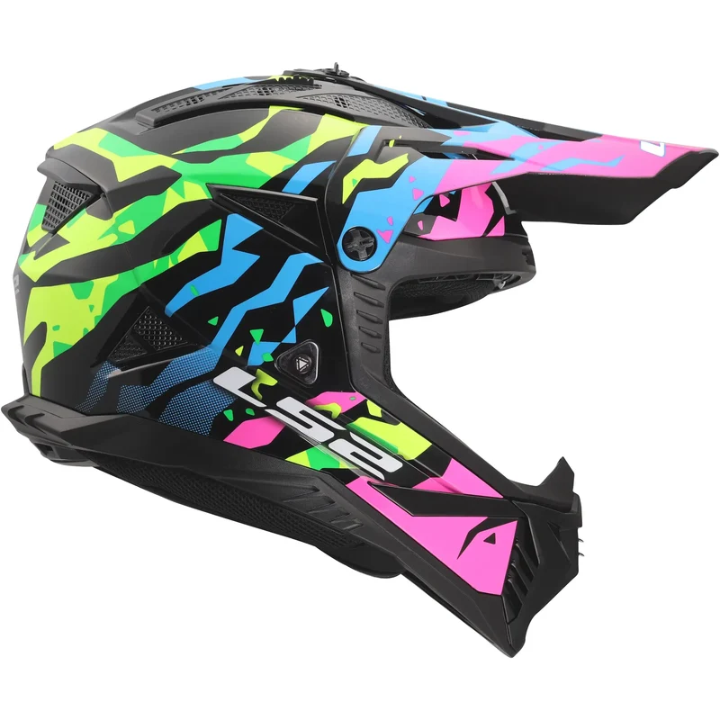 Casco LS2 MX708 Fast II Grotesk - Multicolor Brillo