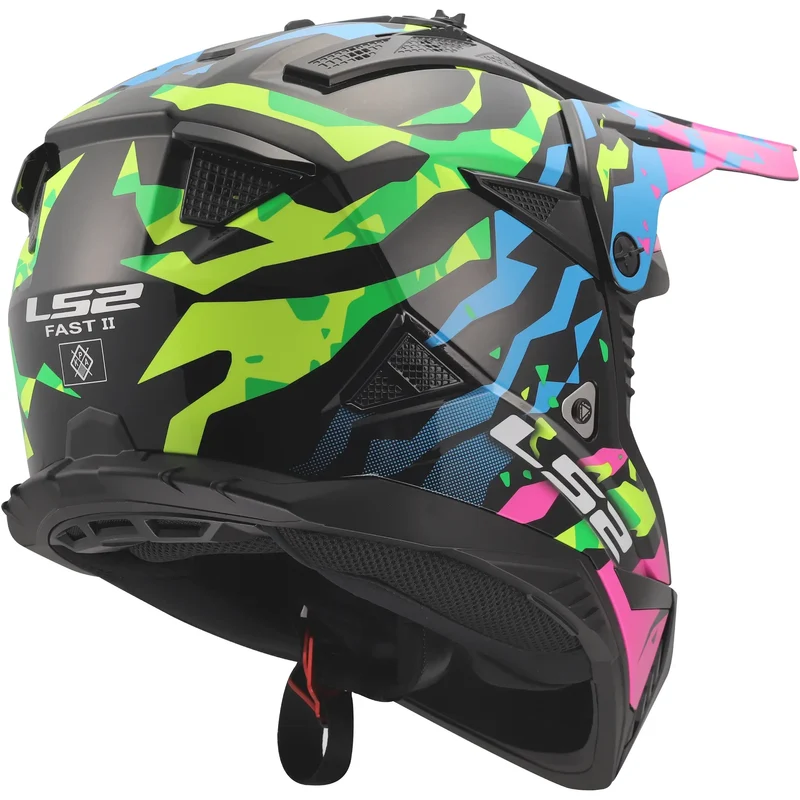 Casco LS2 MX708 Fast II Grotesk - Multicolor Brillo