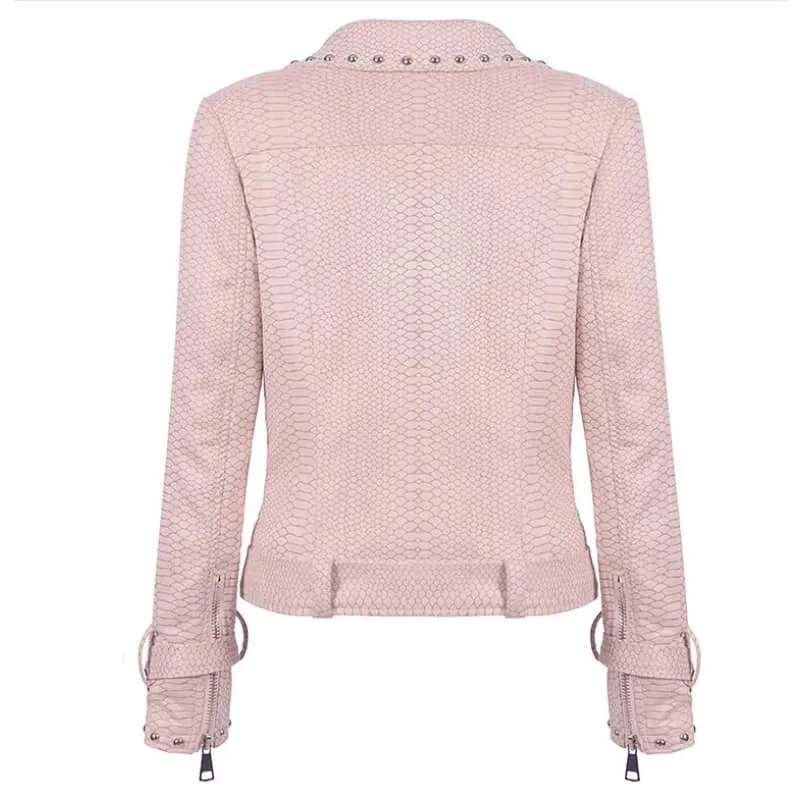 Veste biker femme - Rose