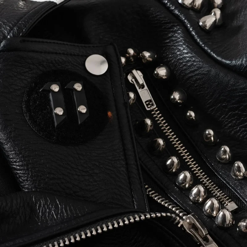 Veste biker femme - Cloutée
