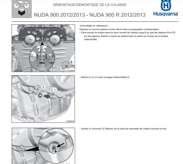 Manuel d'atelier Husqvarna Nuda 900 2012 français