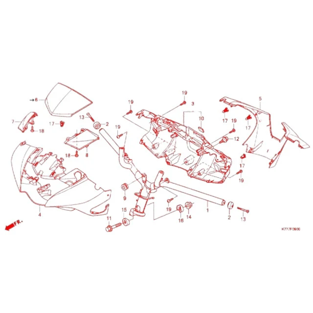 Embellecedor cubretacómetro Honda SH 125/150 17-19 AllPro - negro