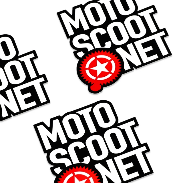 Pegatina motoscoot cuadrada - blanco