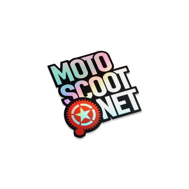 Pegatina motoscoot cuadrado holográfico