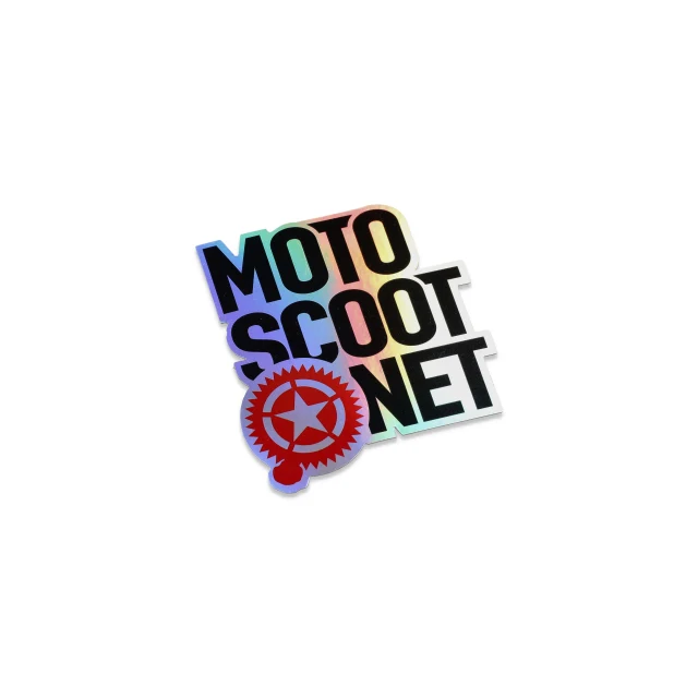 Pegatina motoscoot cuadrado holográfico - negro