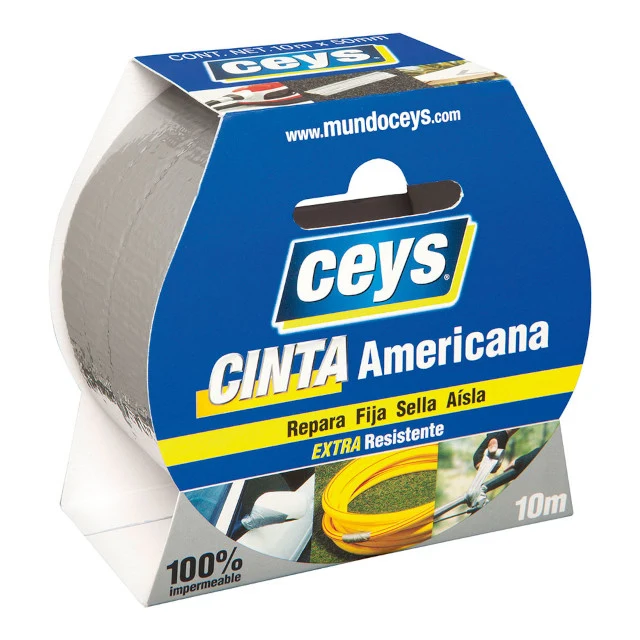 Cinta americana 10x50mm Ceys - plata