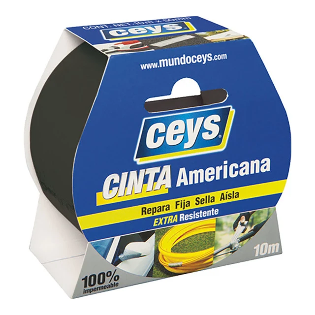 Cinta americana 10x50mm Ceys - negra