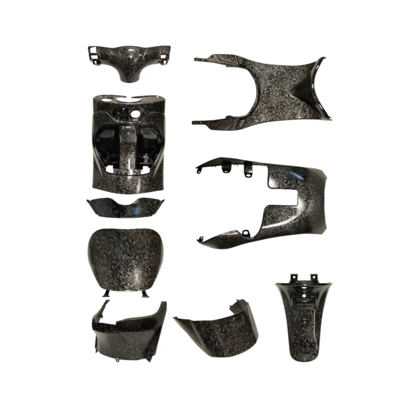 Ensemble de capot intérieur Forged Carbon Look Piaggio Zip 9 pièces