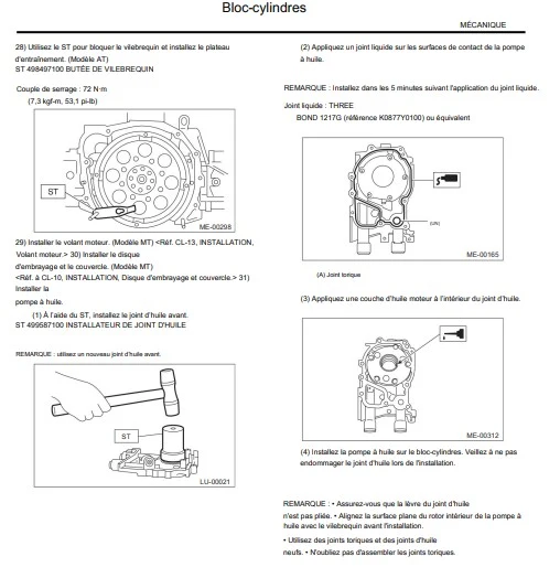 Manuel d'atelier Subaru Impreza 2009 français