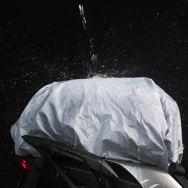 Sacoche de selle moto noire extensible