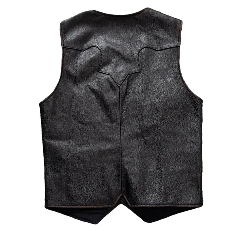 Gilet biker en cuir - Old vintage