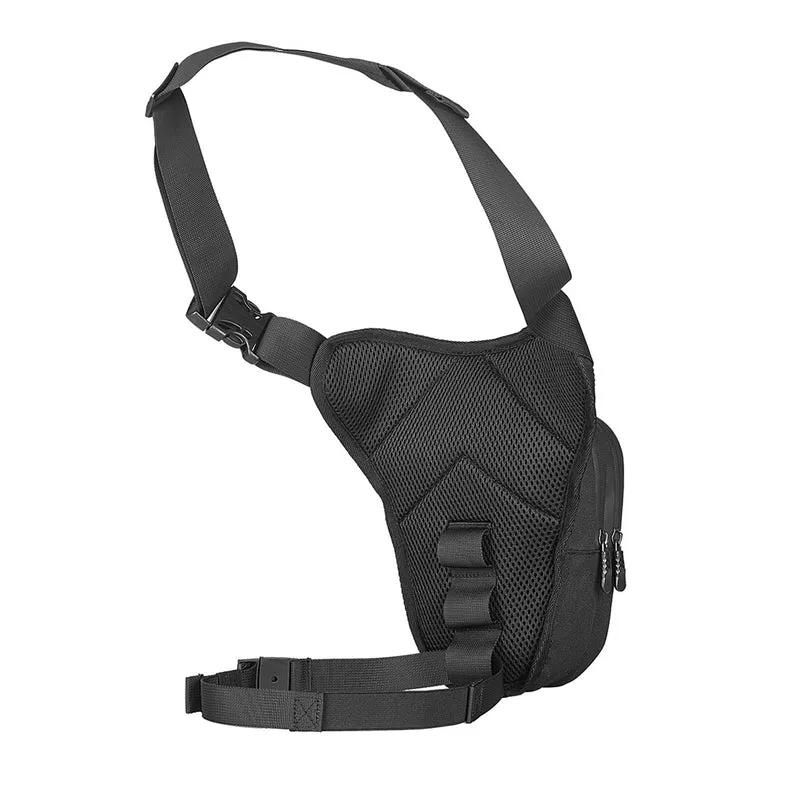 Sacoche de jambe moto - Carbone