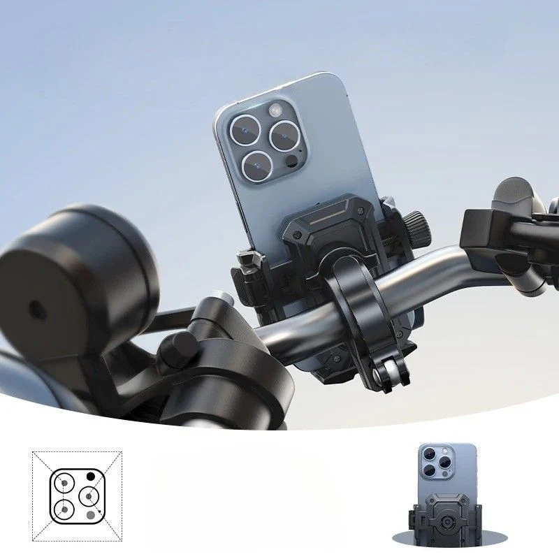 Support téléphone moto fixation guidon anti vibration