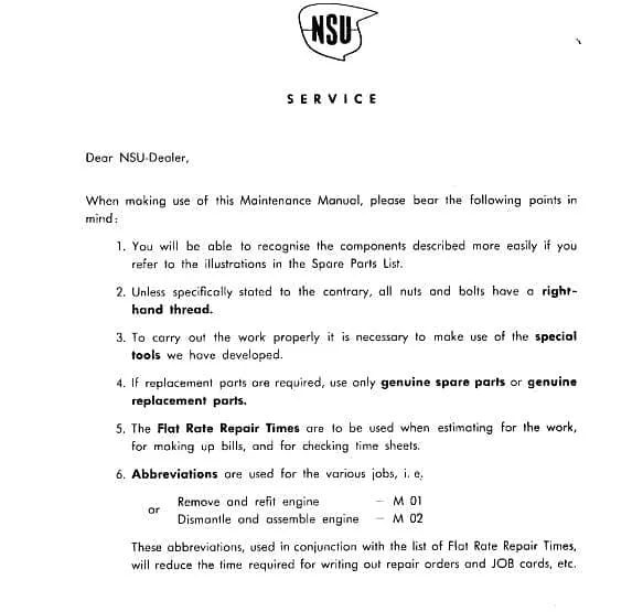 Manuel d'atelier NSU Quickly 1955