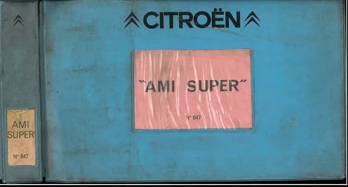 Manuels d'atelier Citroën Ami 8 et Ami Super