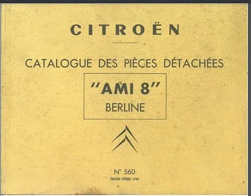 Manuels d'atelier Citroën Ami 8 et Ami Super