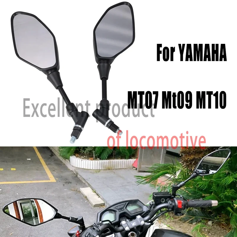 For YAMAHA MT07 Mt09 MT10 Tracer 900 2020 -2024 accessories Motorcycle Rearview Side Mirrors 10MM Screw Rear View Mirrors HD