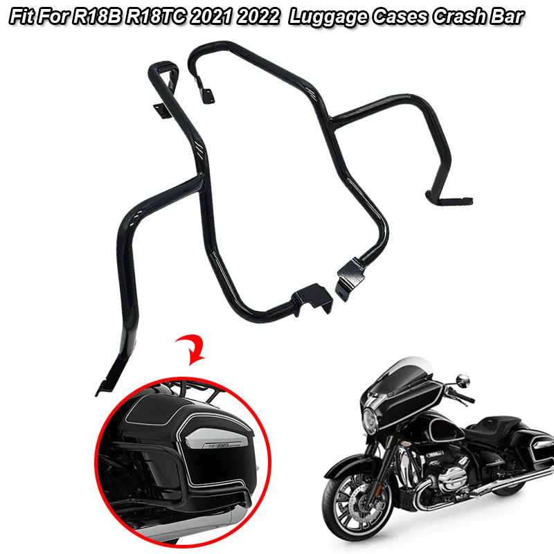 R 18 B Motorcycle Luggage Cases Saddlebags Tool Box Storage Trunk Crash Bar Bumper Fit For BMW R18B R18TC R18 TC R18 B 2021 2022