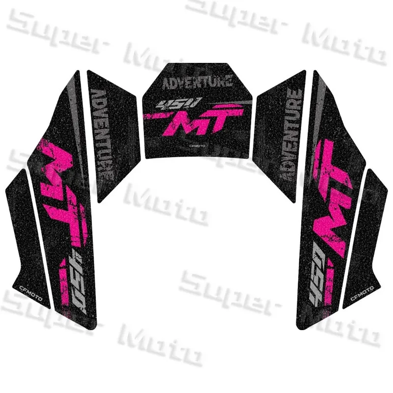 For cfmoto 450mt 450MT 2024 Motorcycle Frosted Fuel Tank Kit Sticker Motocross Protector Knee Grip Pad 3M Decals Accessories