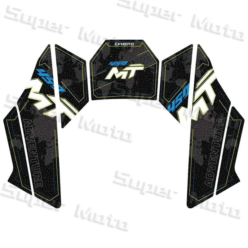 For cfmoto 450mt 450MT 2024 Motorcycle Frosted Fuel Tank Kit Sticker Motocross Protector Knee Grip Pad 3M Decals Accessories