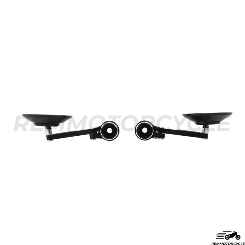 Rétroviseurs Bout de Guidon Noir Rond CNC 2.0