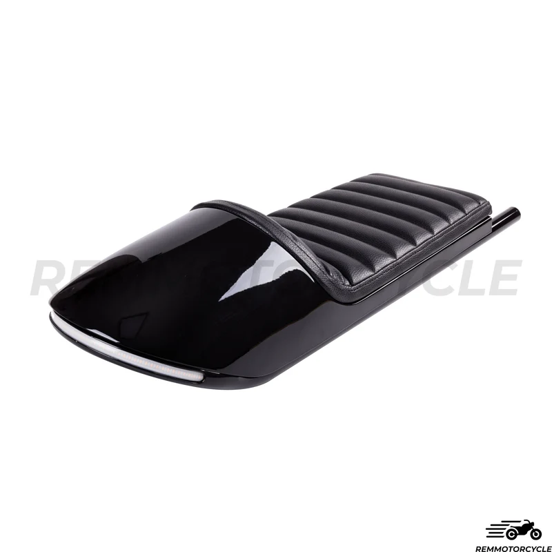 Selle Cafe Racer En Métal Noir avec boucle LED