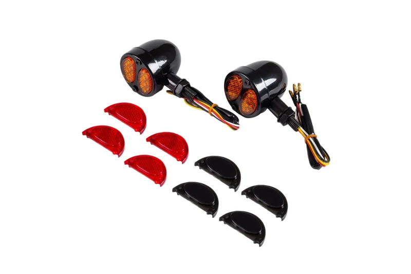 Feux Arrières & Clignotants Moto Noir