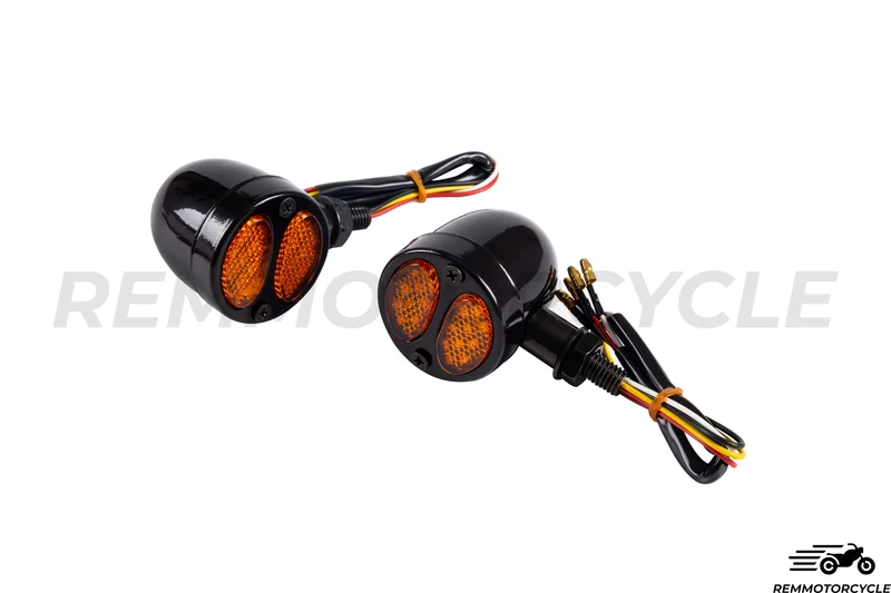 Feux Arrières & Clignotants Moto Noir