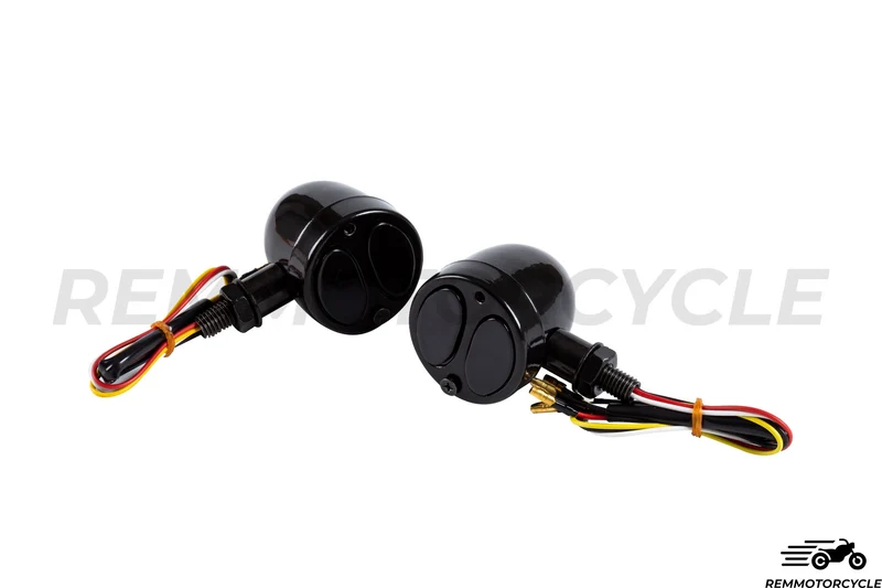 Feux Arrières & Clignotants Moto Noir