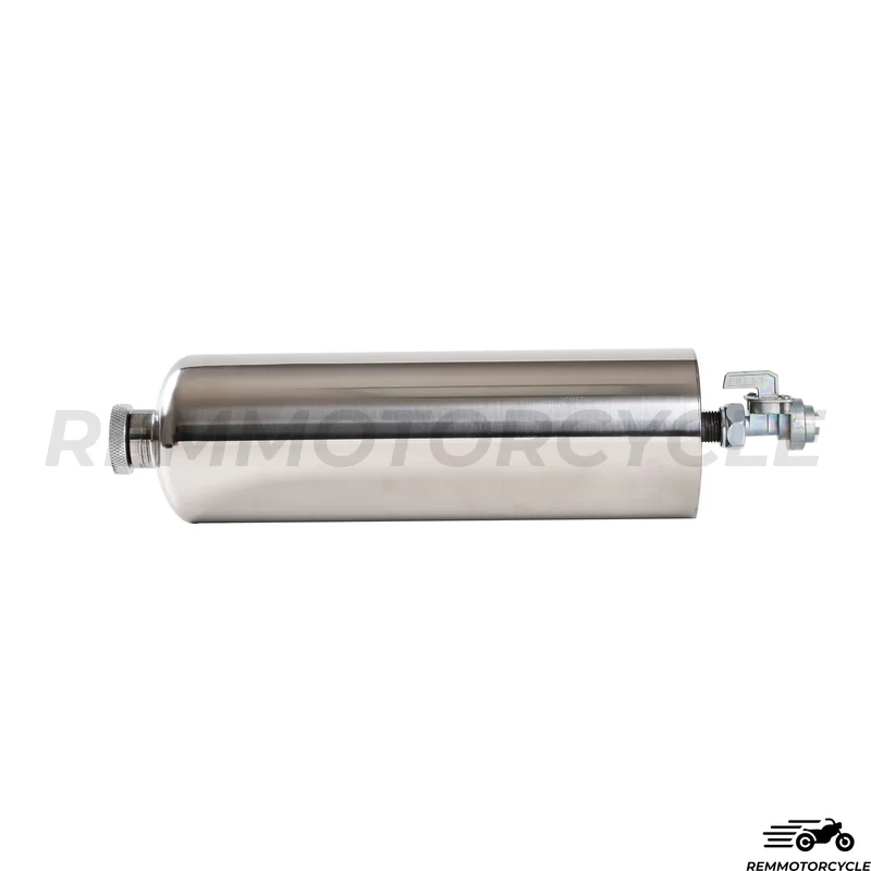 Reservoir additionnel moto type Bouteille Bouchon avec robinet et support