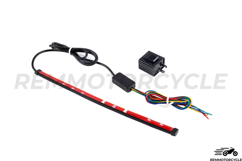 Bande LED moto Feux Arrières et Clignotant défilant - Couleur Fumé