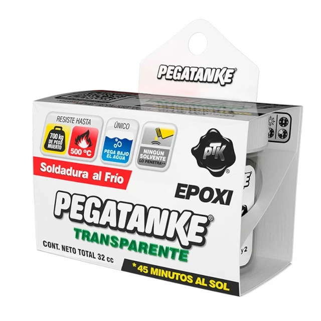 Adhesivo Epoxi 32ml Pegatanke - transparente