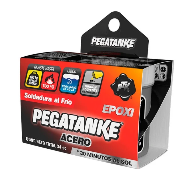 Adhesivo Epoxi 32ml Pegatanke - acero