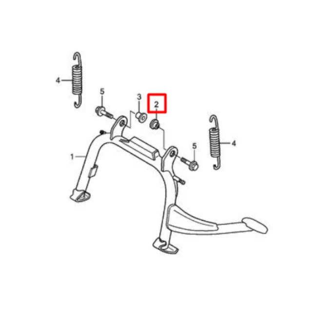 Casquillo izquierdo caballete central Honda SH 125/150