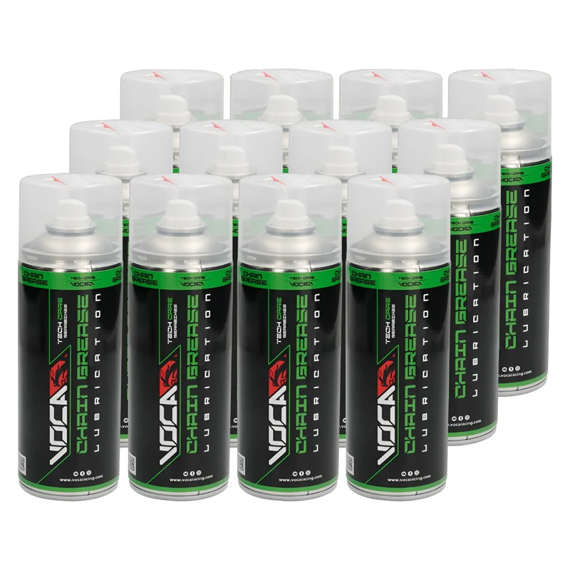 Caja de 12 unidades de lubricante de cadena Spray 400ml Voca Tech Care