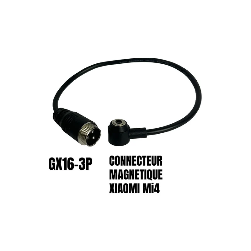 Adaptateur GX16-3 pins male vers connecteur magnetique Xiaomi Mi4