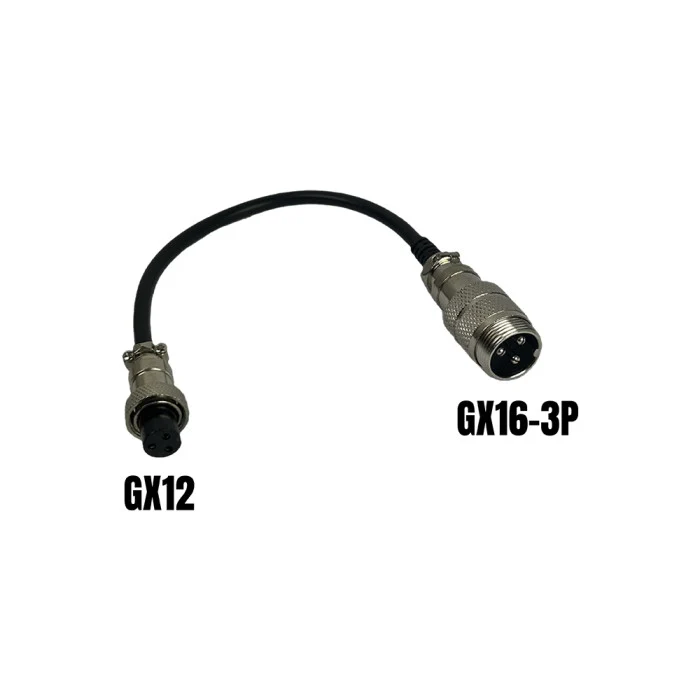 Adaptateur GX16-3 pins male vers GX16-4 pins femelle