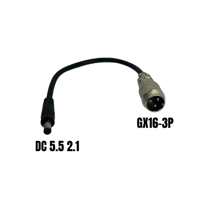 Adaptateur GX16-3 pins male vers GX16-4 pins femelle