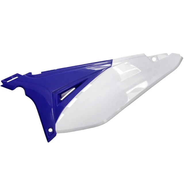 Tapa trasera izquierda Sherco 50 >2012 azul-blanco